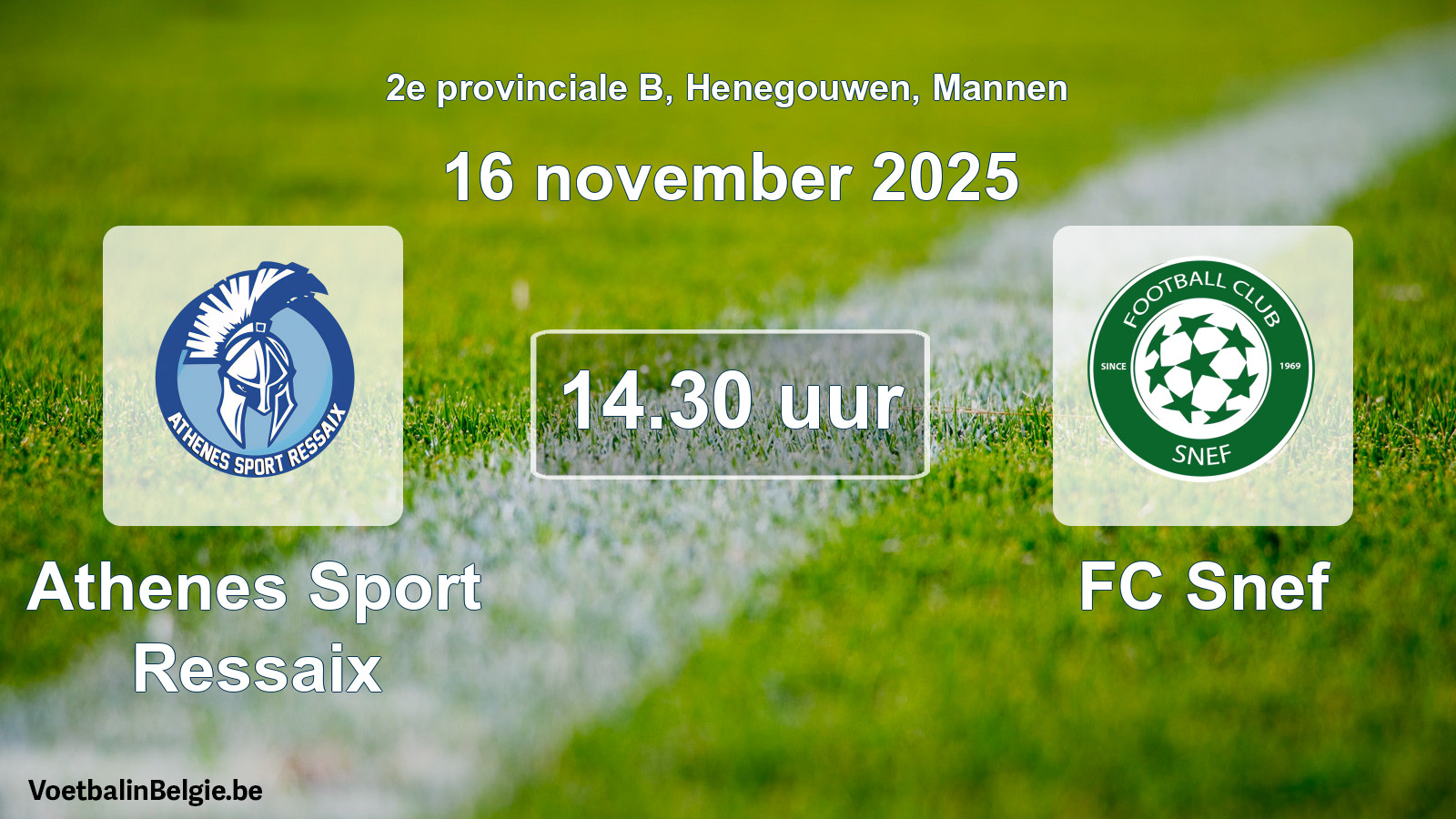 Scheduled match men football: Athenes Sport Ressaix - FC Snef (16 November 2025)