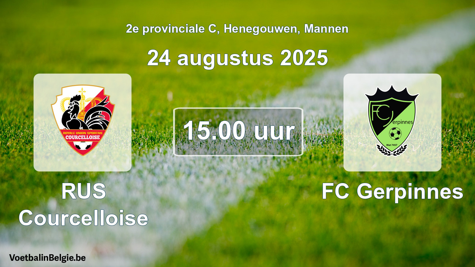 Scheduled match men football: RUS Courcelloise - FC Gerpinnes (24 August 2025)