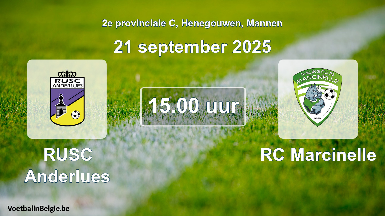 Scheduled match men football: RUSC Anderlues - RC Marcinelle (21 September 2025)