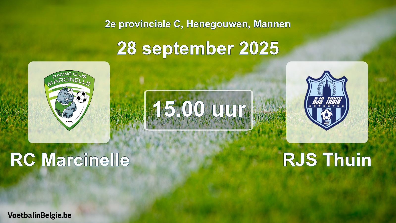 Scheduled match men football: RC Marcinelle - RJS Thuin (28 September 2025)