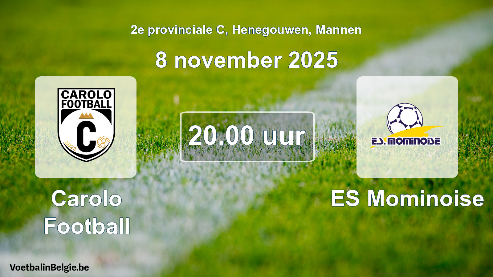 Geplantes Spiel männer-Fußball: Carolo Football - ES Mominoise (8 November 2025)