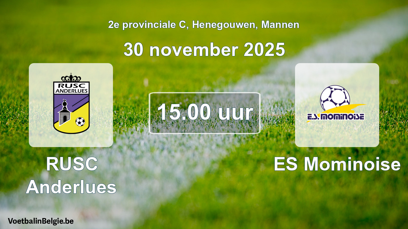 Geplantes Spiel männer-Fußball: RUSC Anderlues - ES Mominoise (30 November 2025)