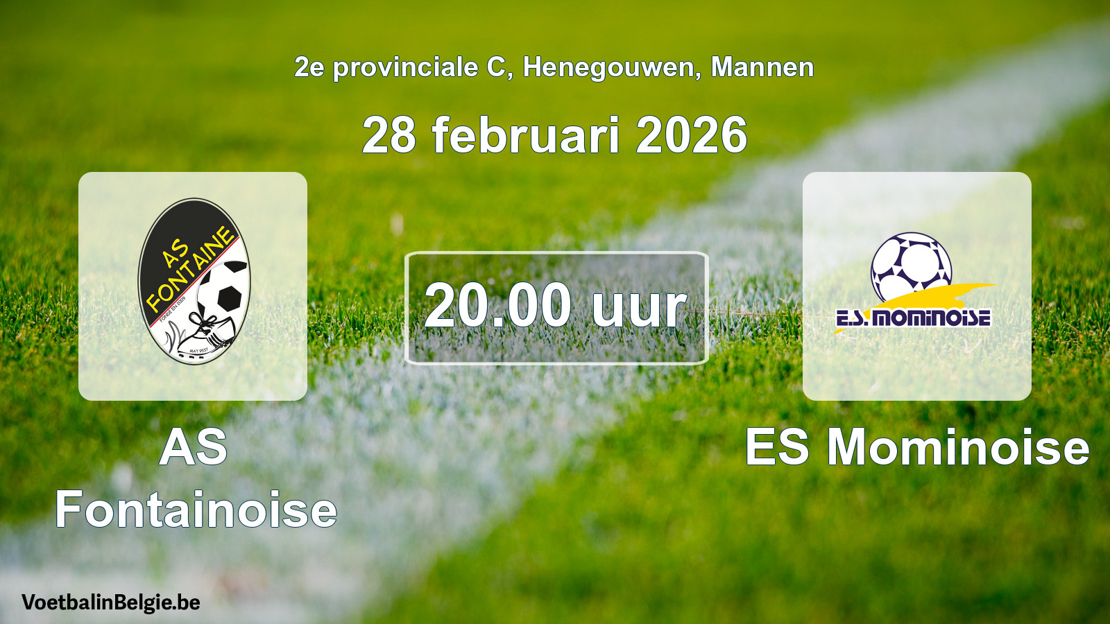 Scheduled match men football: AS Fontainoise - ES Mominoise (28 February 2026)