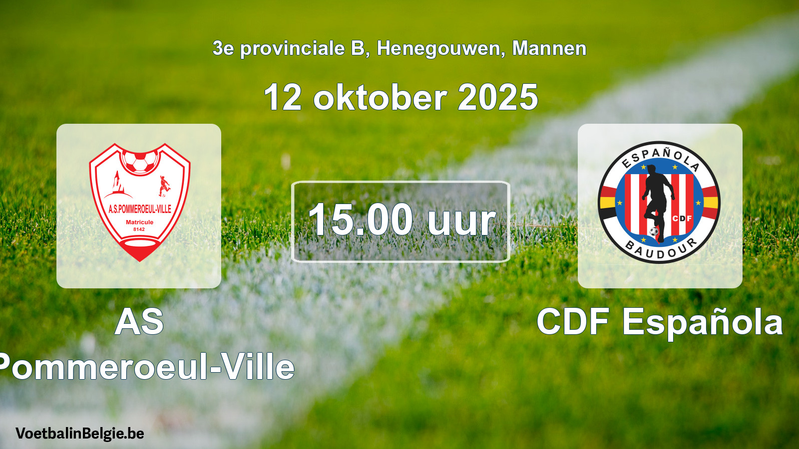 Scheduled match men football: AS Pommeroeul-Ville - CDF Española (12 October 2025)