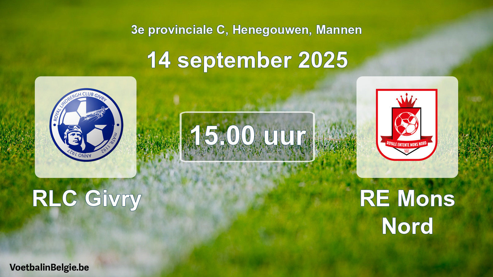 Scheduled match men football: RLC Givry - RE Mons Nord (14 September 2025)