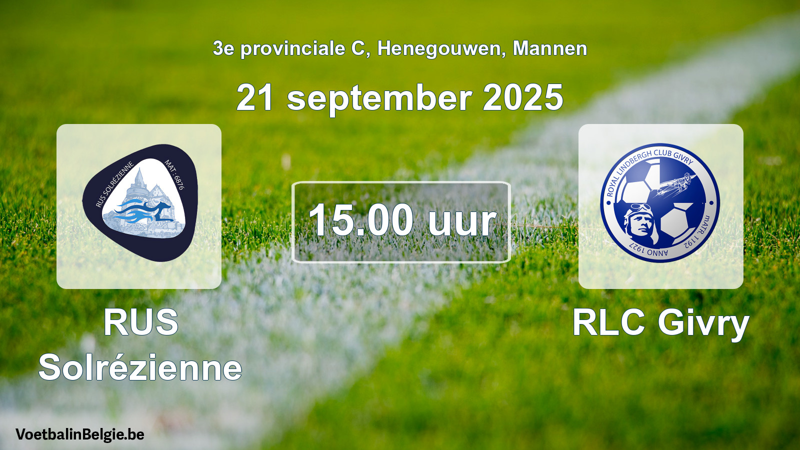 Scheduled match men football: RUS Solrézienne - RLC Givry (21 September 2025)