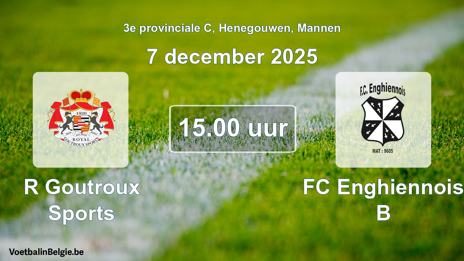 Geplantes Spiel männer-Fußball: R Goutroux Sports - FC Enghiennois B (7 Dezember 2025)