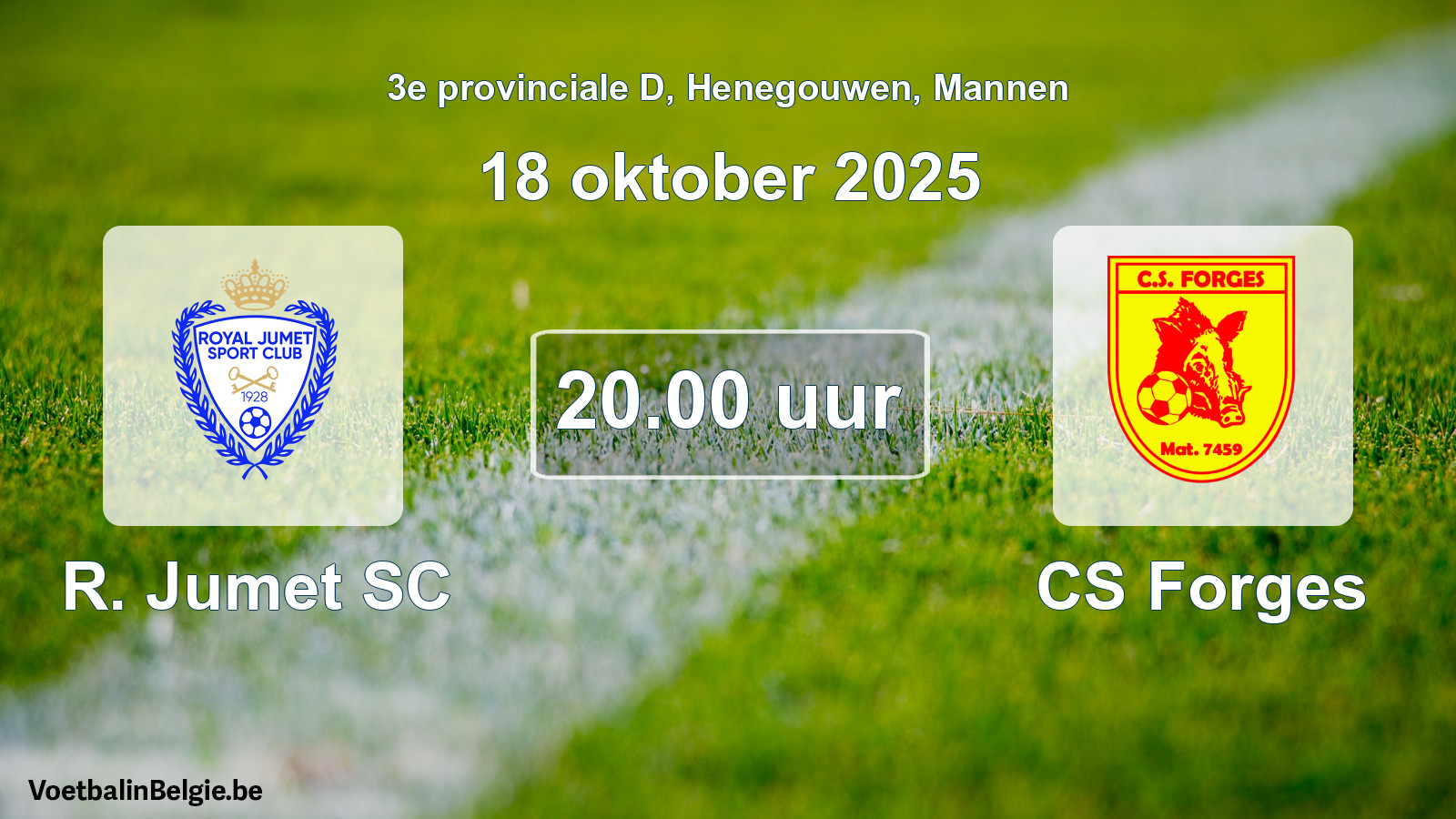 Scheduled match men football: R. Jumet SC - CS Forges (18 October 2025)