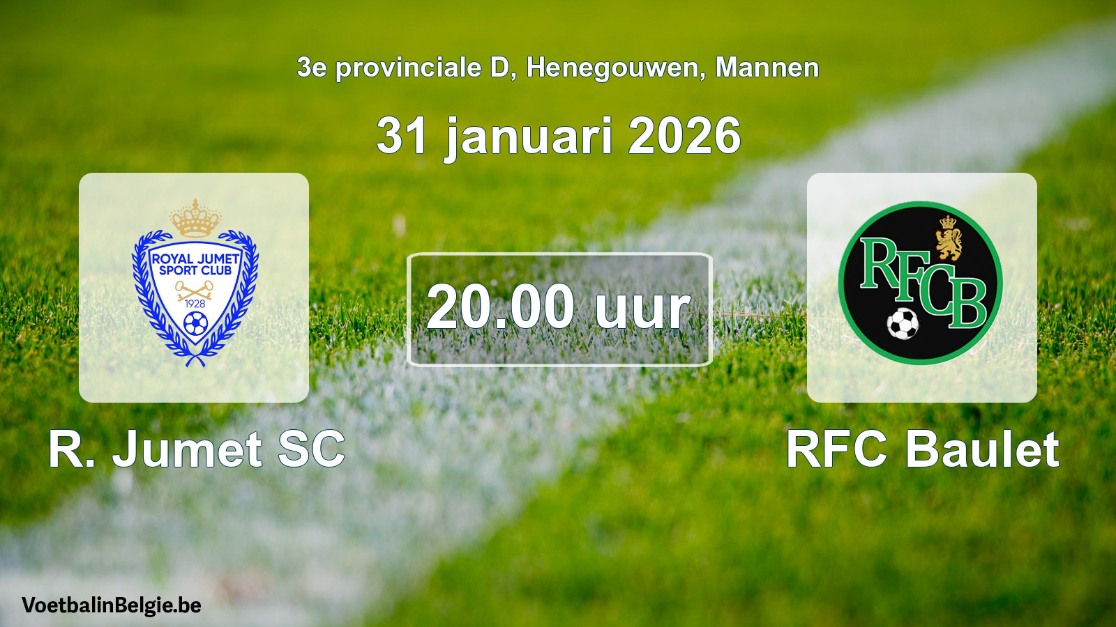 Scheduled match men football: R. Jumet SC - RFC Baulet (31 January 2026)