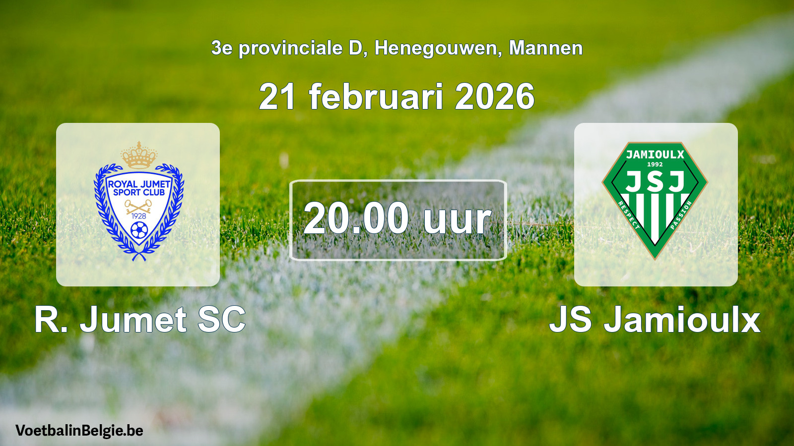 Scheduled match men football: R. Jumet SC - JS Jamioulx (21 February 2026)