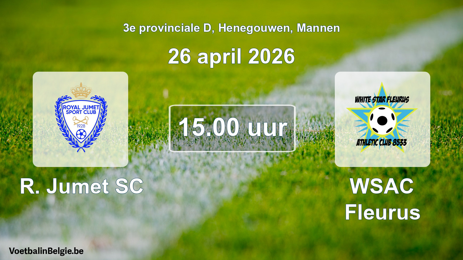 Scheduled match men football: R. Jumet SC - WSAC Fleurus (26 April 2026)