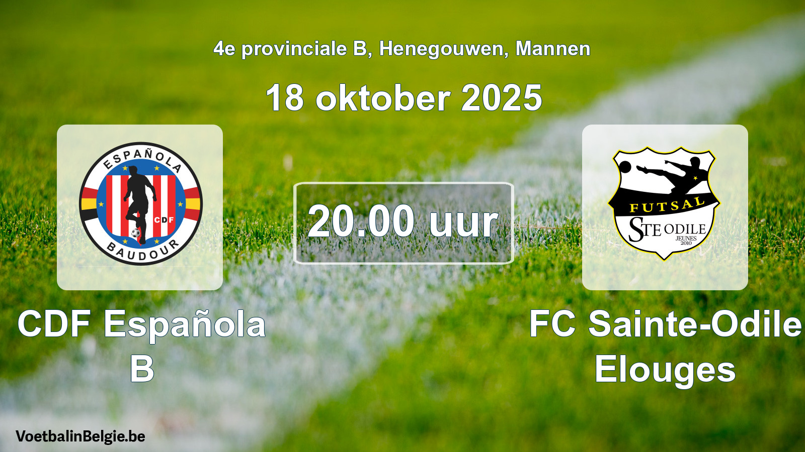 Scheduled match men football: CDF Española B - FC Sainte-Odile Elouges (18 October 2025)