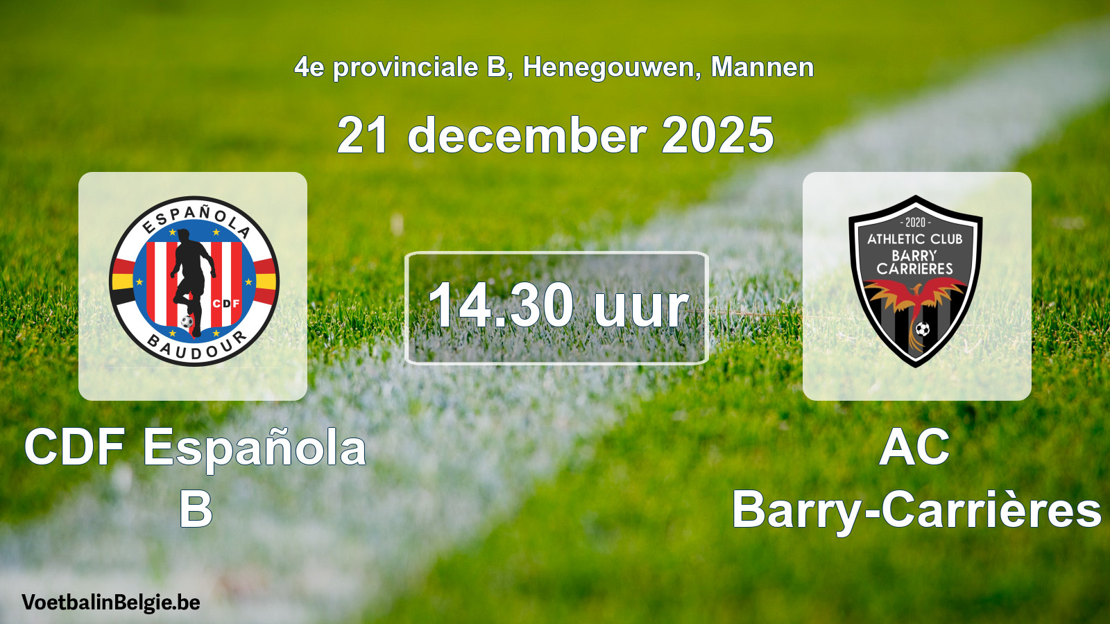Scheduled match men football: CDF Española B - AC Barry-Carrières (21 December 2025)