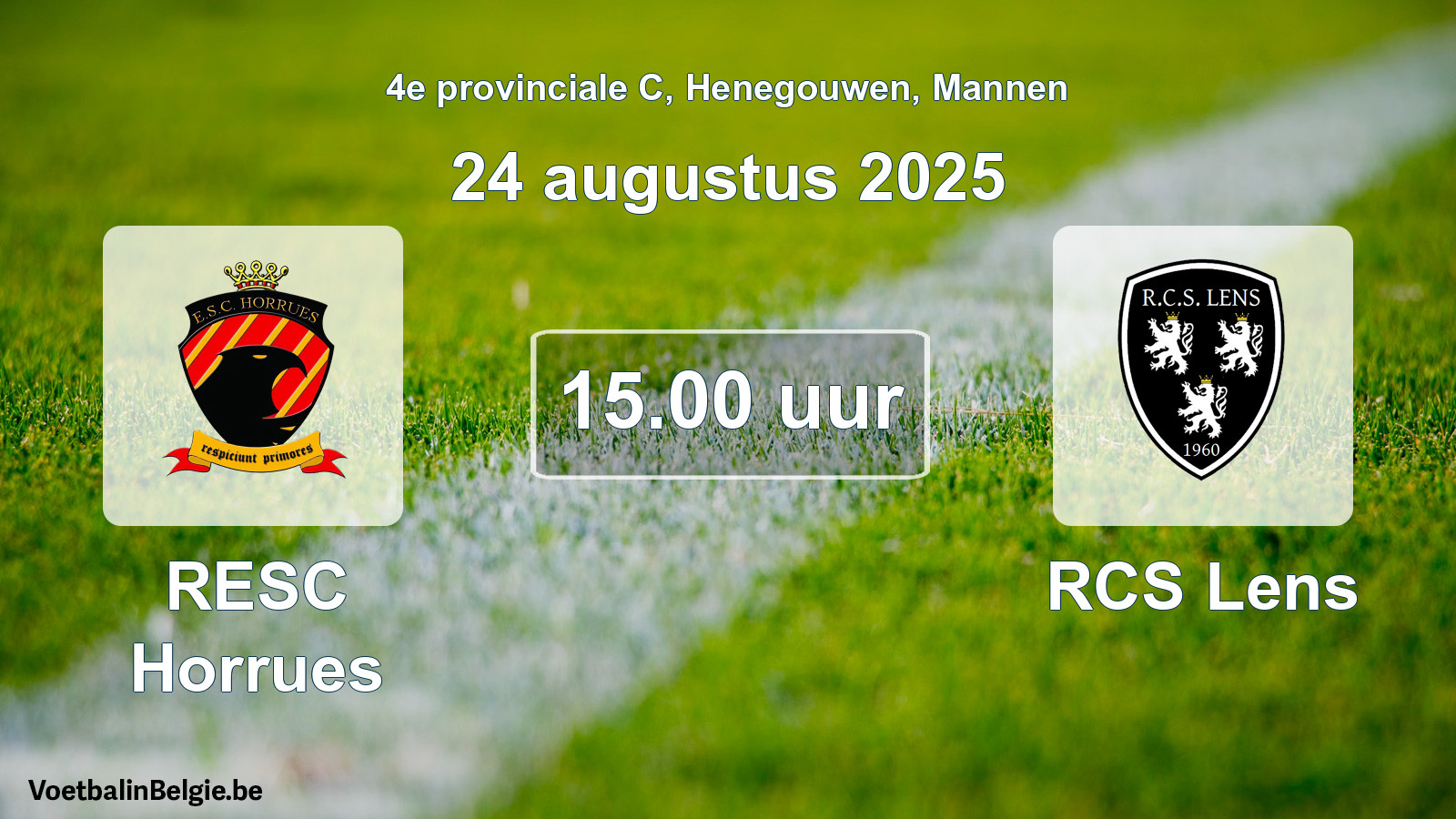 Scheduled match men football: RESC Horrues - RCS Lens (24 August 2025)
