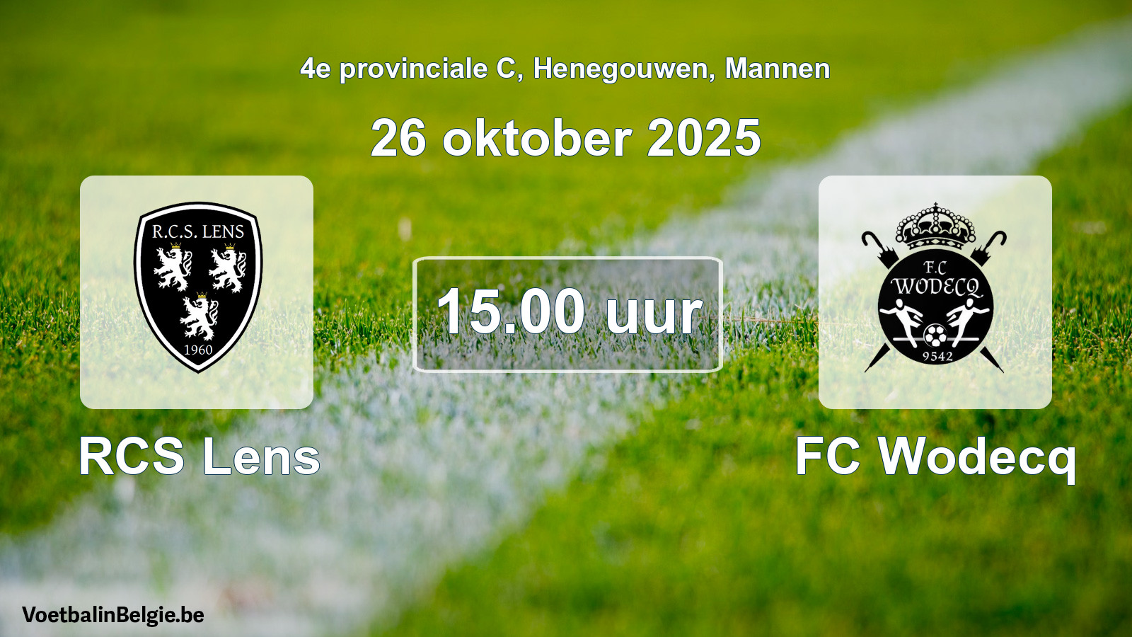 Scheduled match men football: RCS Lens - FC Wodecq (26 October 2025)