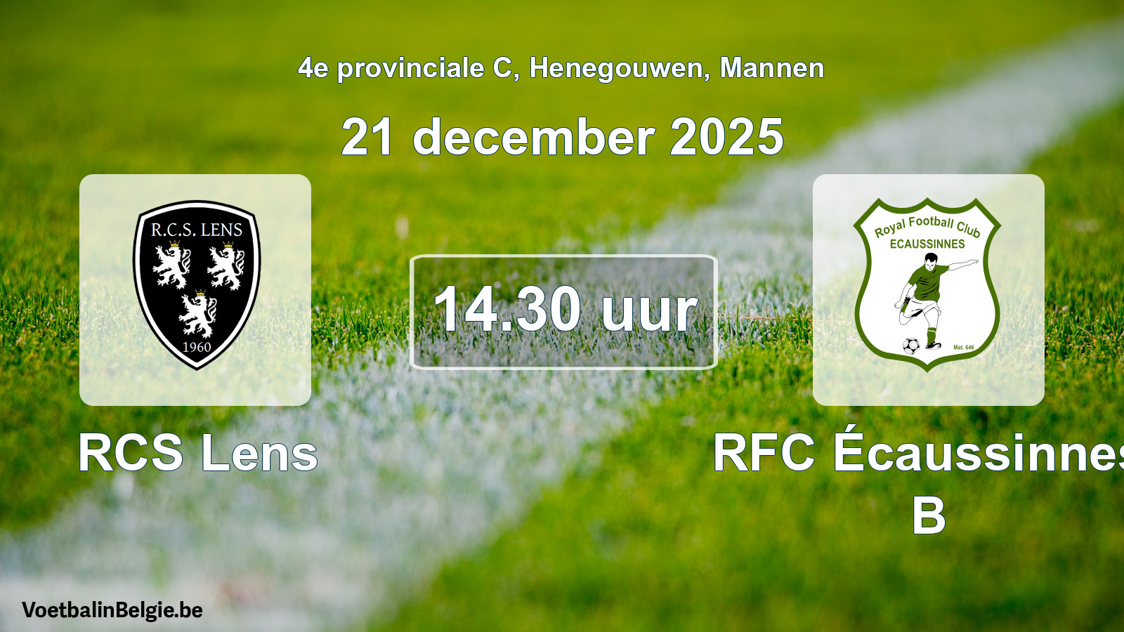 Scheduled match men football: RCS Lens - RFC Écaussinnes B (21 December 2025)