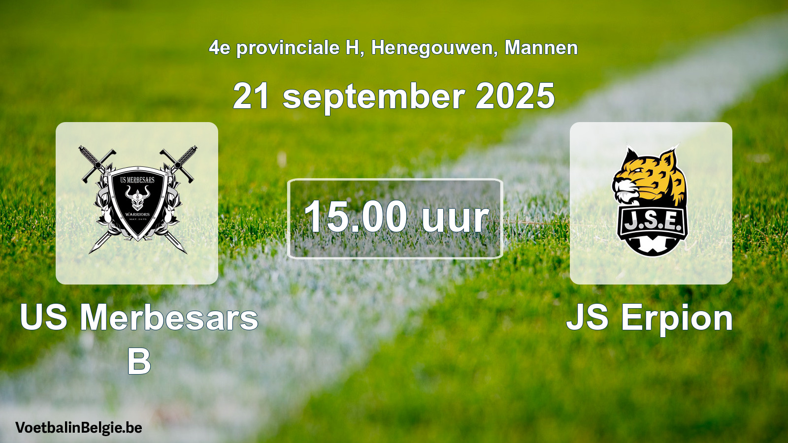 Scheduled match men football: US Merbesars B - JS Erpion (21 September 2025)