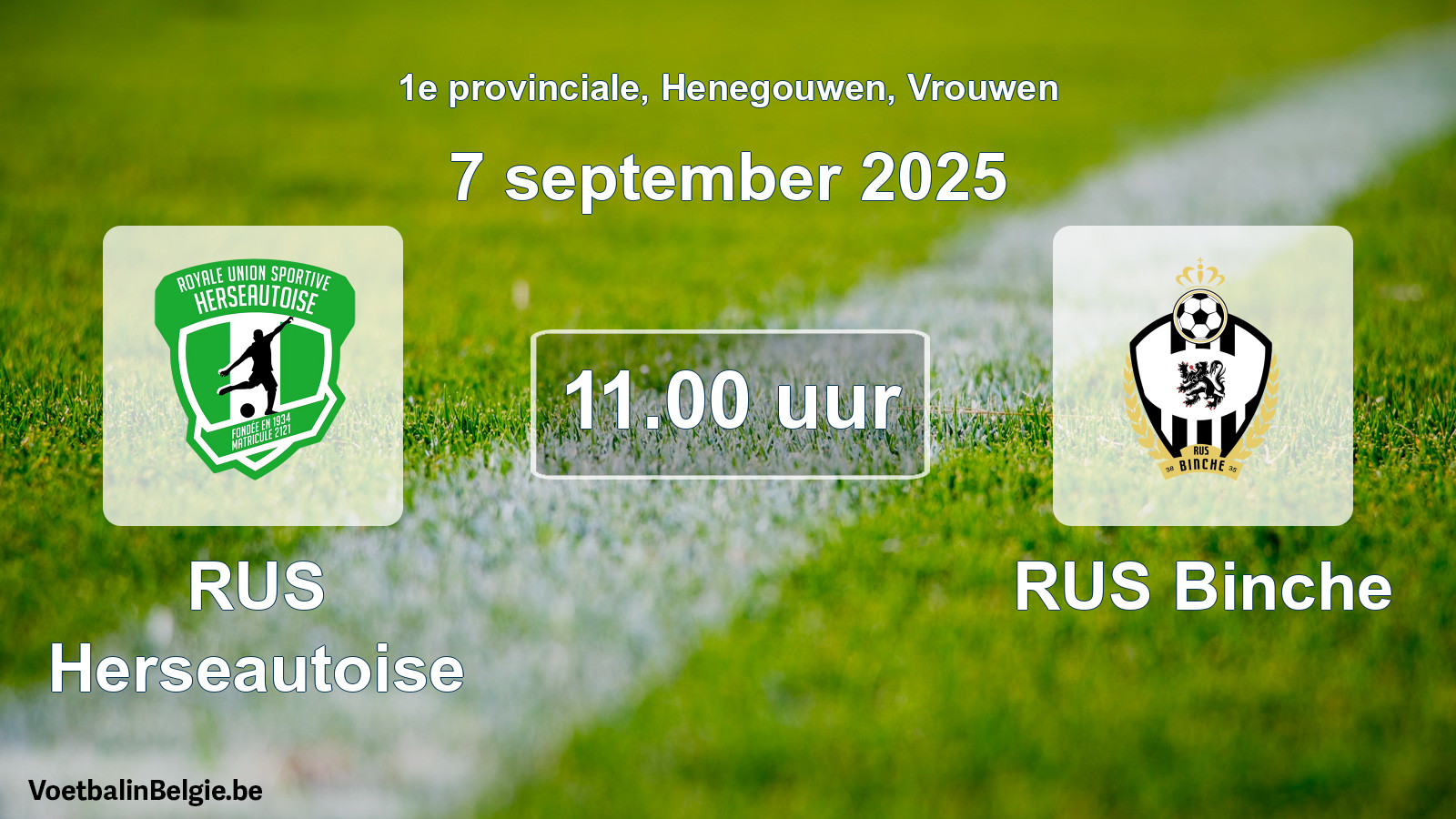 Scheduled match women football: RUS Herseautoise - RUS Binche (7 September 2025)