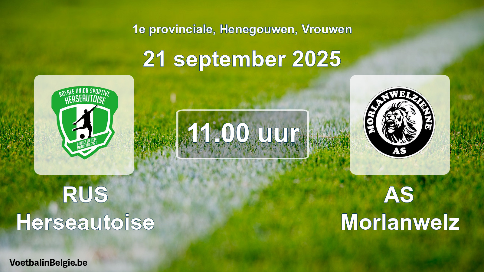 Scheduled match women football: RUS Herseautoise - AS Morlanwelz (21 September 2025)