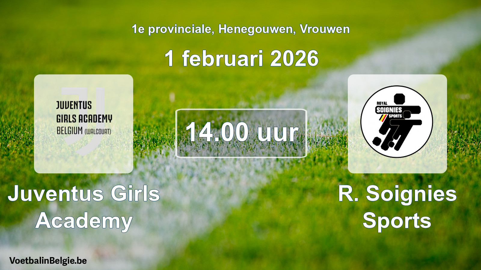 Scheduled match women football: Juventus Girls Academy - R. Soignies Sports (1 February 2026)