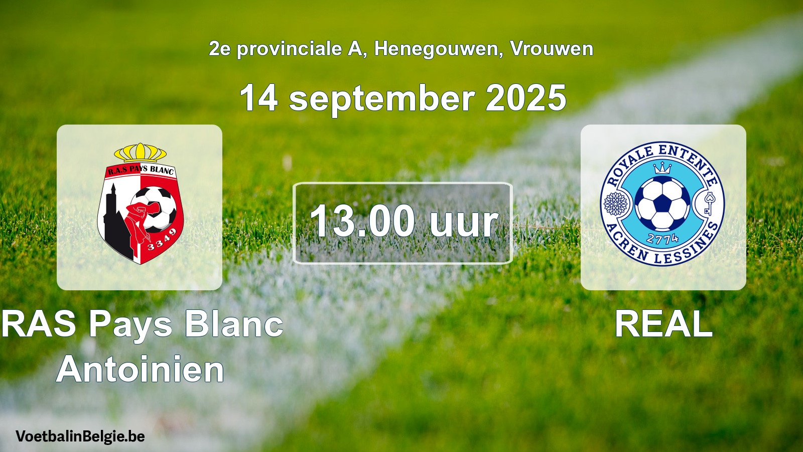 Scheduled match women football: RAS Pays Blanc Antoinien - REAL (14 September 2025)