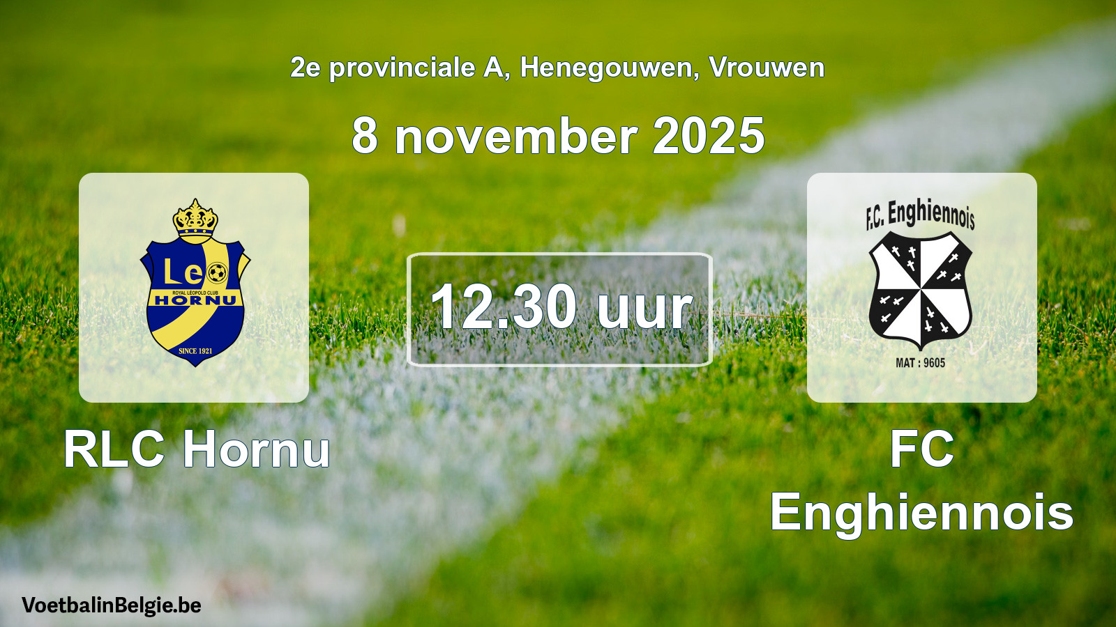 Scheduled match women football: RLC Hornu - FC Enghiennois (8 November 2025)