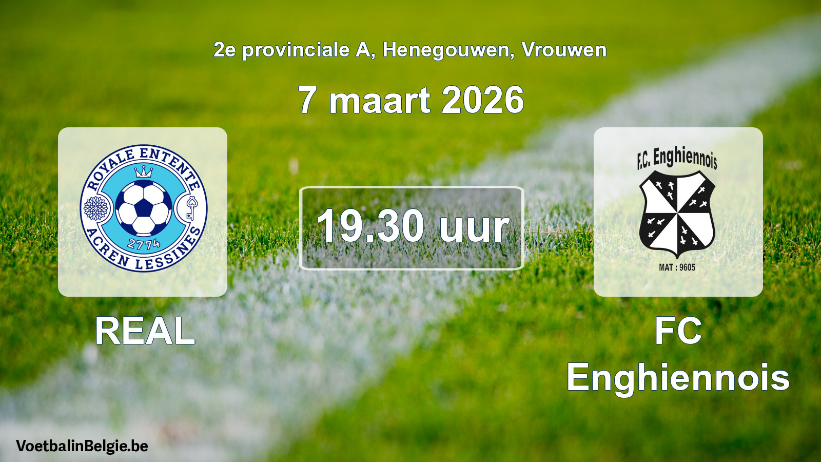 Scheduled match women football: REAL - FC Enghiennois (7 March 2026)