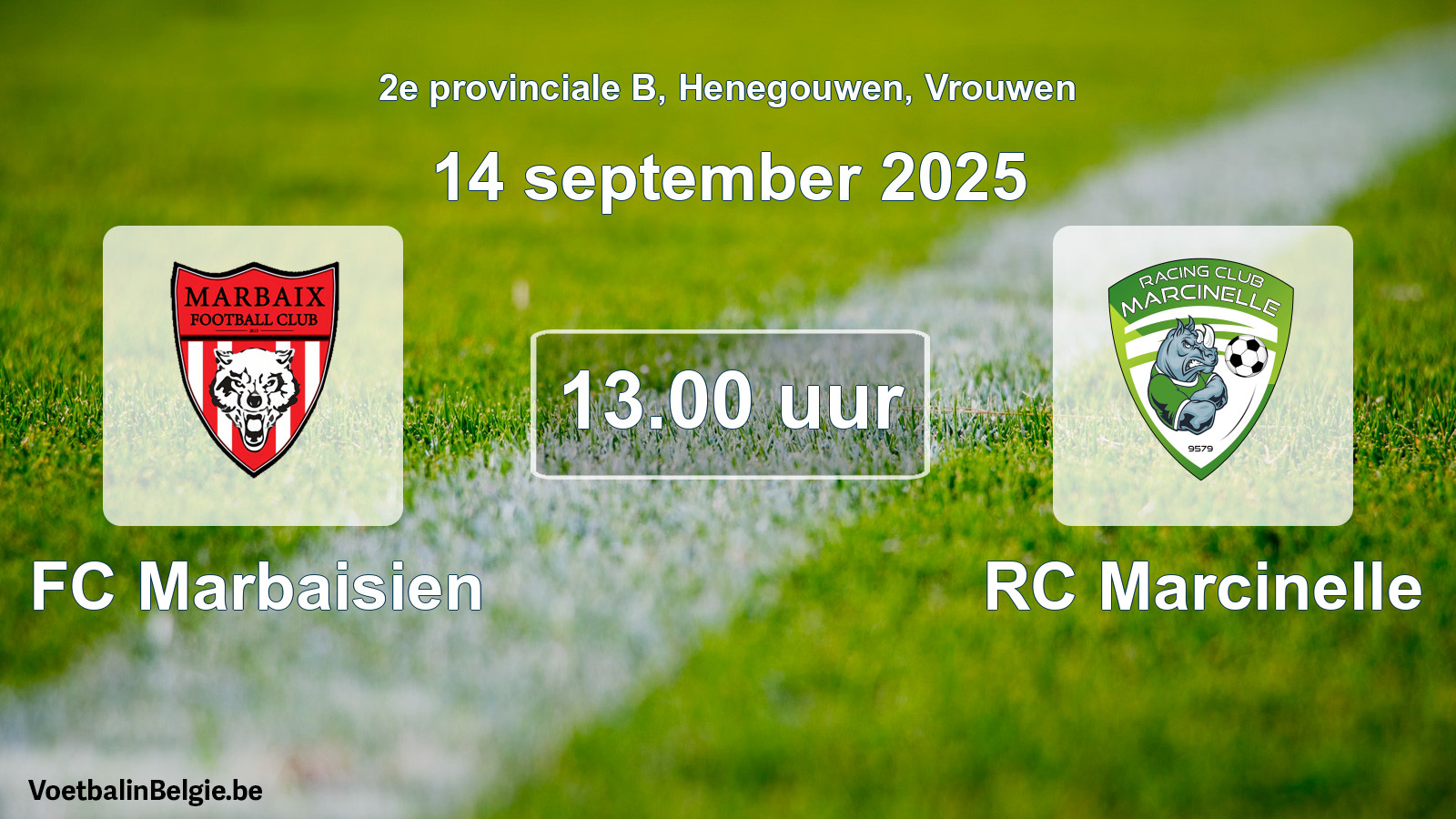 Scheduled match women football: FC Marbaisien - RC Marcinelle (14 September 2025)