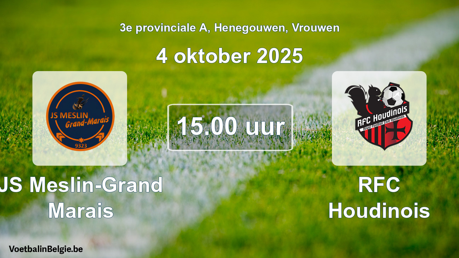 Scheduled match women football: JS Meslin-Grand Marais - RFC Houdinois (4 October 2025)