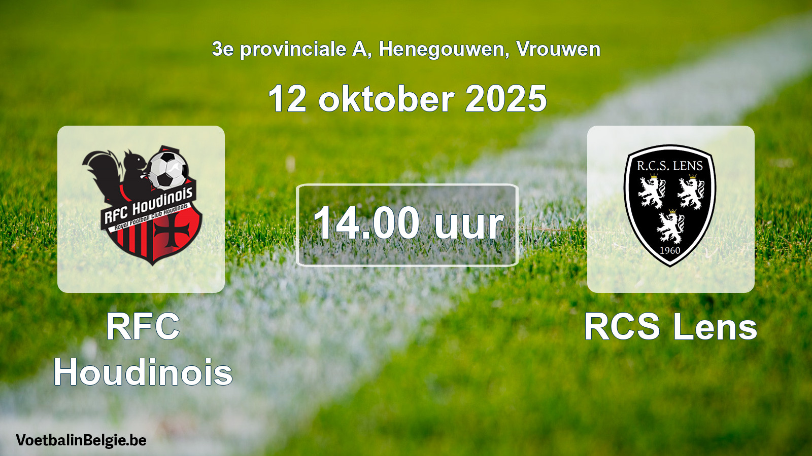 Scheduled match women football: RFC Houdinois - RCS Lens (12 October 2025)