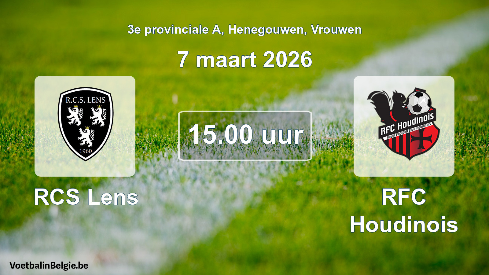 Scheduled match women football: RCS Lens - RFC Houdinois (7 March 2026)