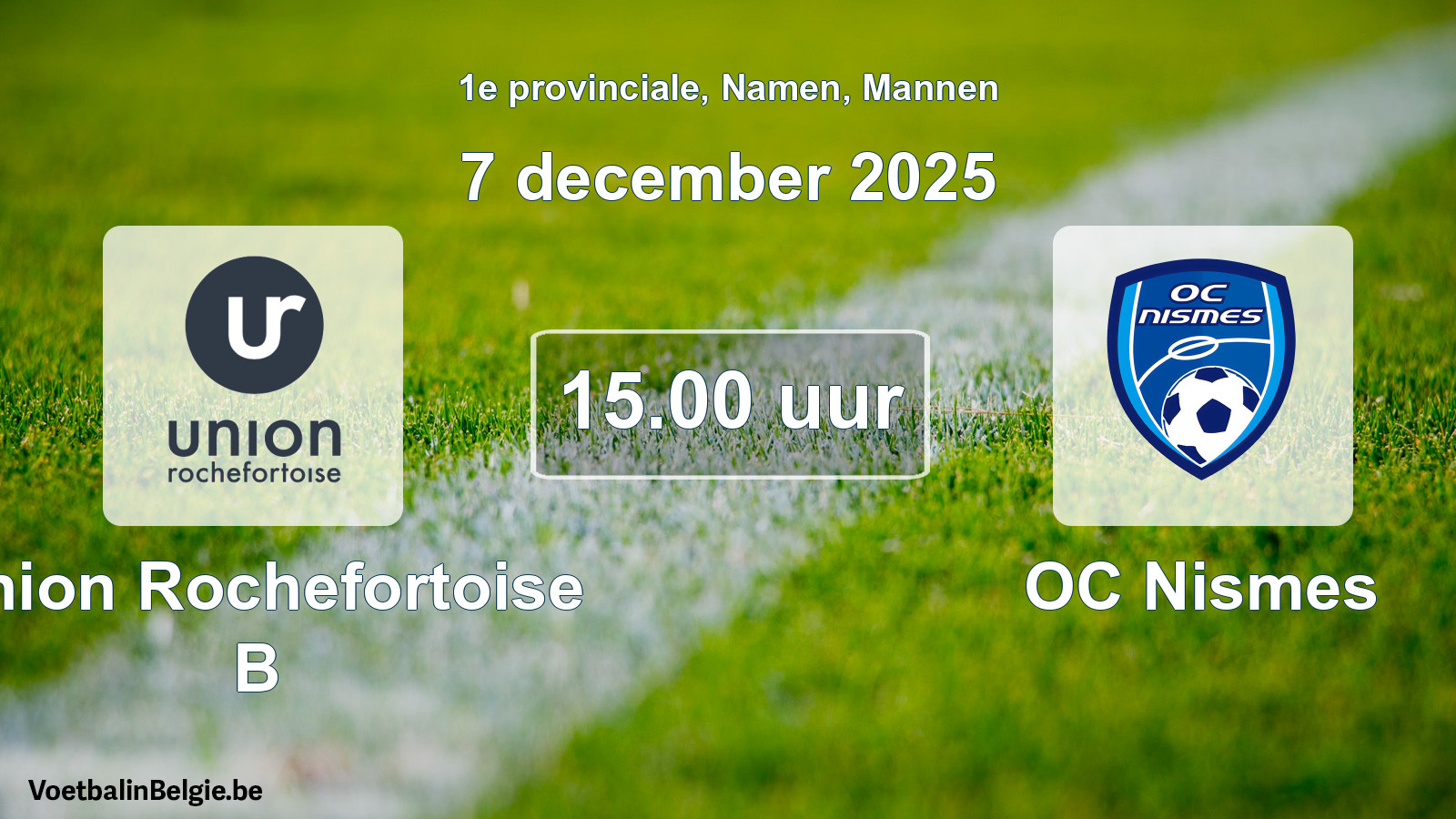 Scheduled match men football: Union Rochefortoise B - OC Nismes (7 December 2025)