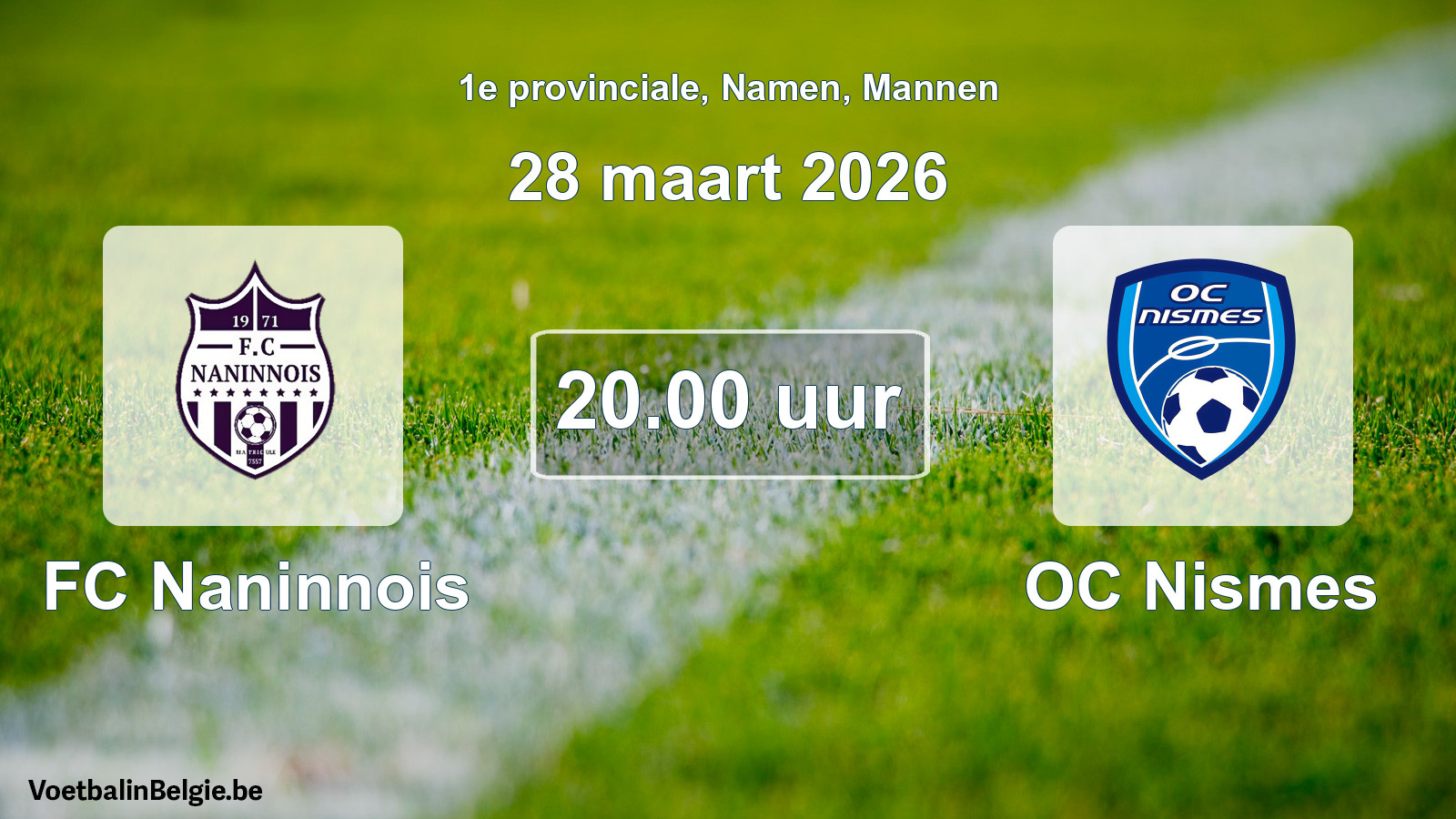 Geplantes Spiel männer-Fußball: FC Naninnois - OC Nismes (28 März 2026)