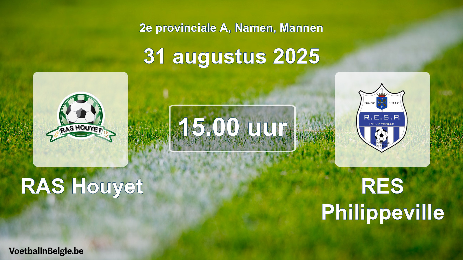 Scheduled match men football: RAS Houyet - RES Philippeville (31 August 2025)