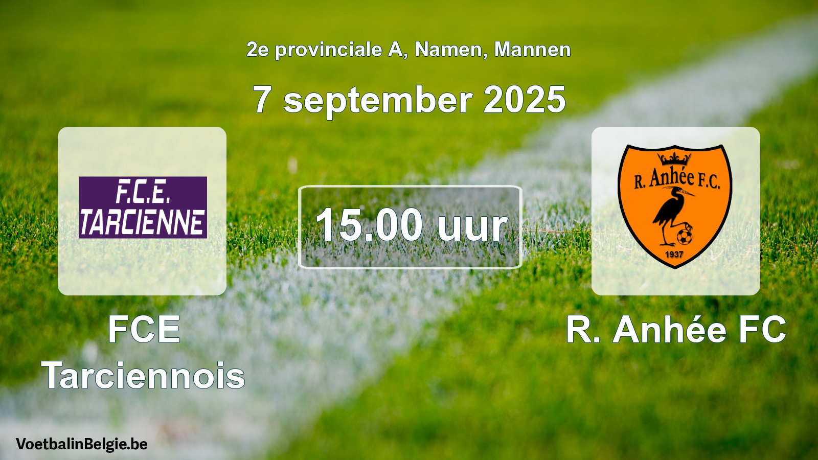 Scheduled match men football: FCE Tarciennois - R. Anhée FC (7 September 2025)