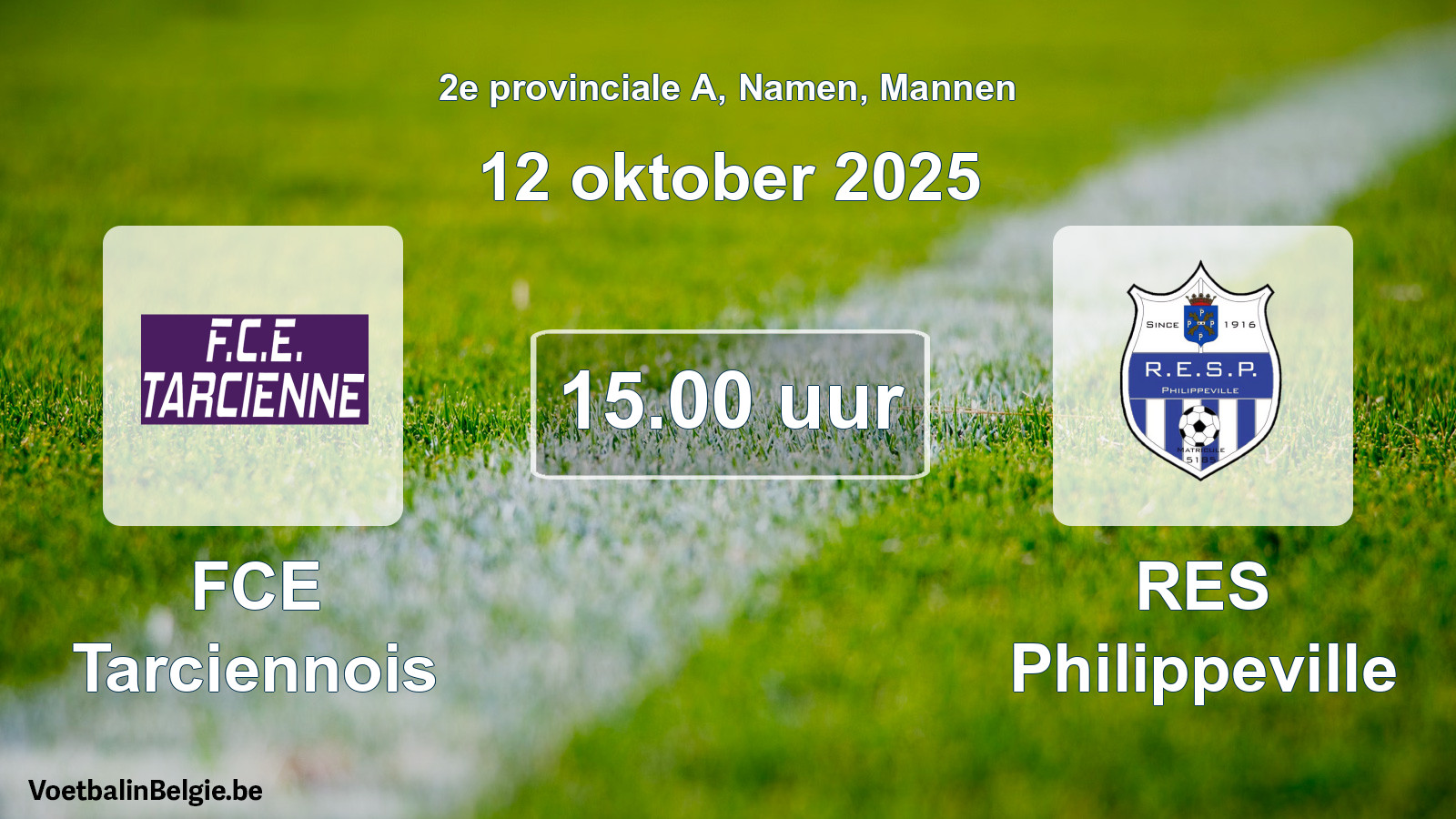 Geplantes Spiel männer-Fußball: FCE Tarciennois - RES Philippeville (12 Oktober 2025)