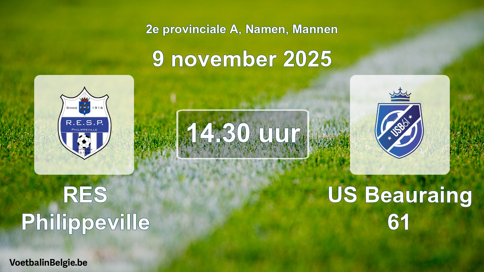 Scheduled match men football: RES Philippeville - US Beauraing 61 (9 November 2025)