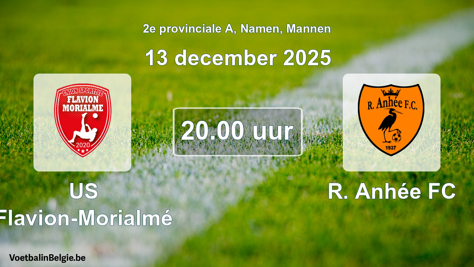 Scheduled match men football: US Flavion-Morialmé - R. Anhée FC (13 December 2025)