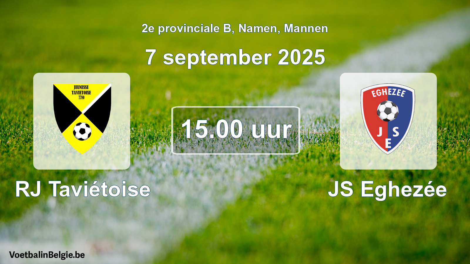 Scheduled match men football: RJ Taviétoise - JS Eghezée (7 September 2025)