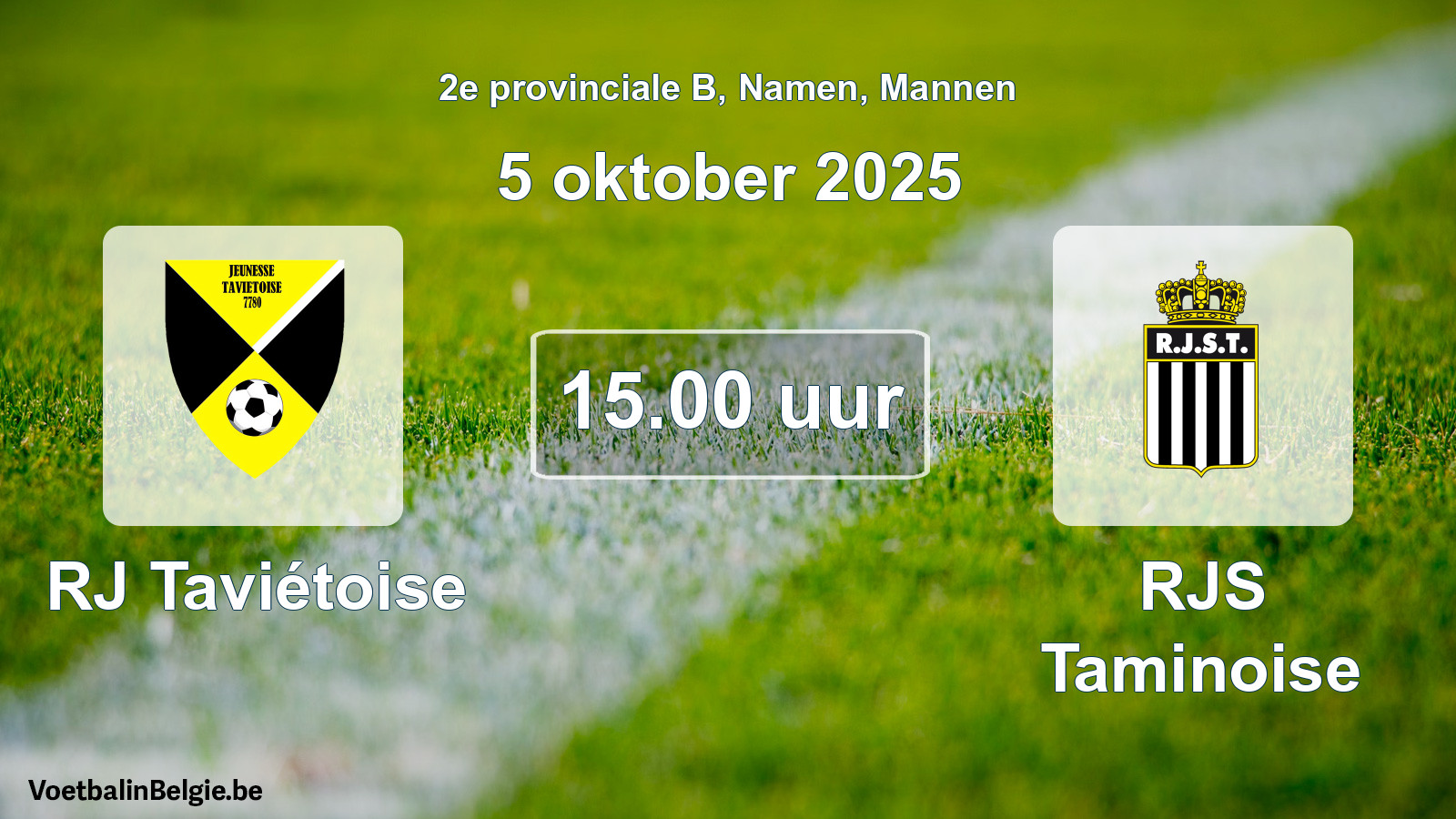 Scheduled match men football: RJ Taviétoise - RJS Taminoise (5 October 2025)
