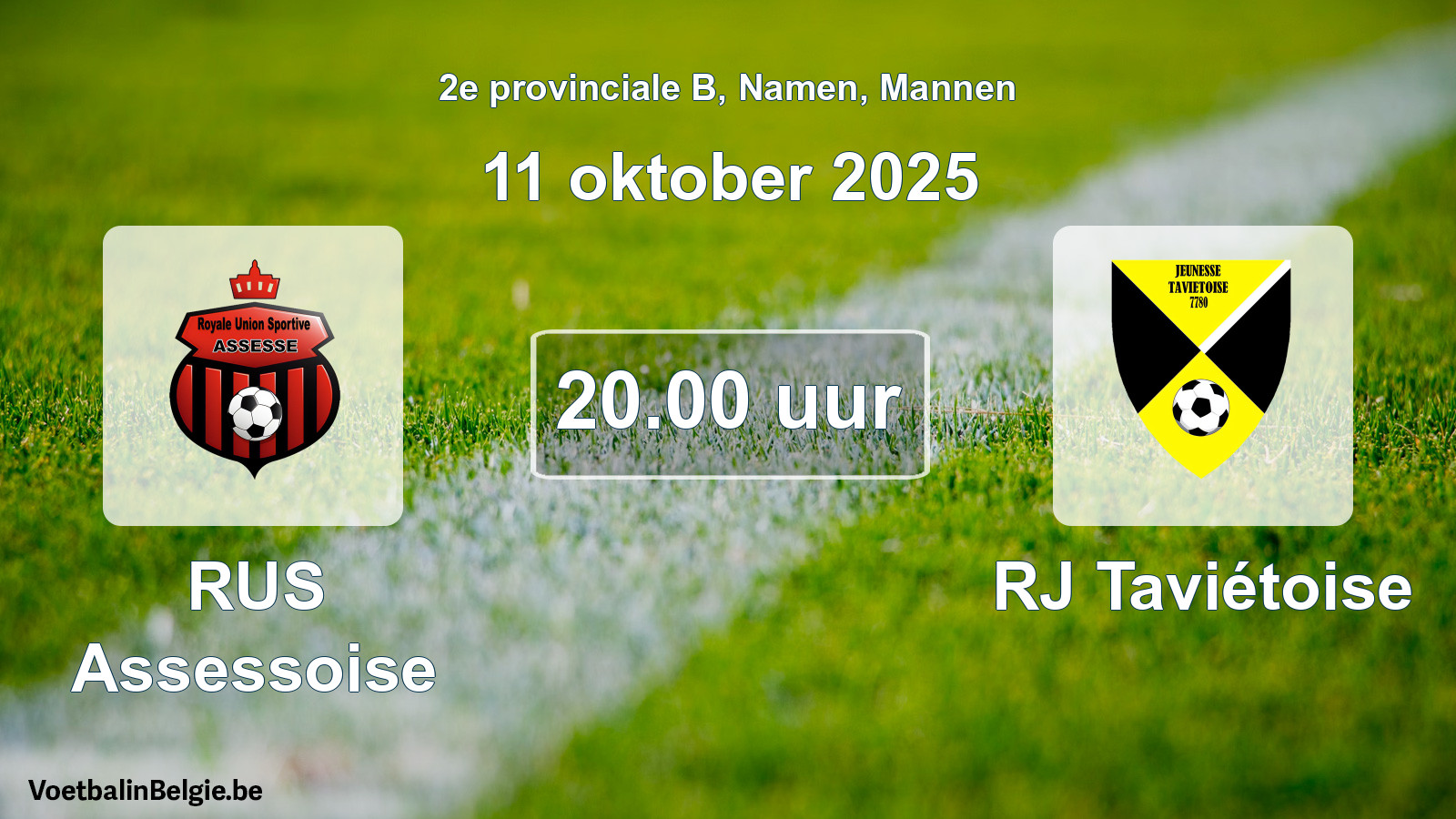 Scheduled match men football: RUS Assessoise - RJ Taviétoise (11 October 2025)