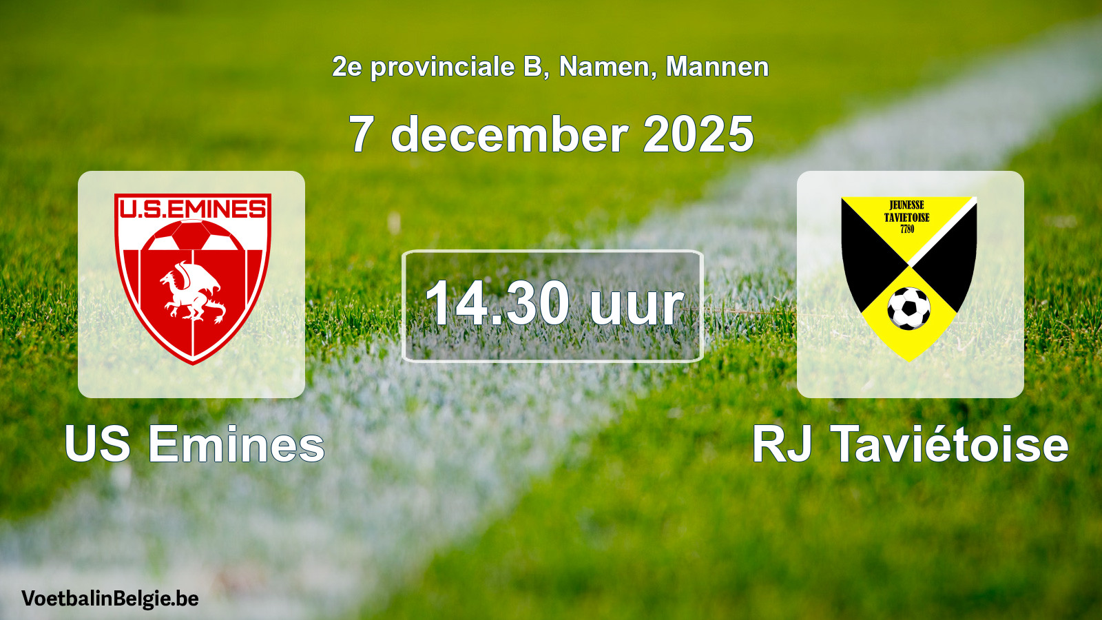 Scheduled match men football: US Emines - RJ Taviétoise (7 December 2025)