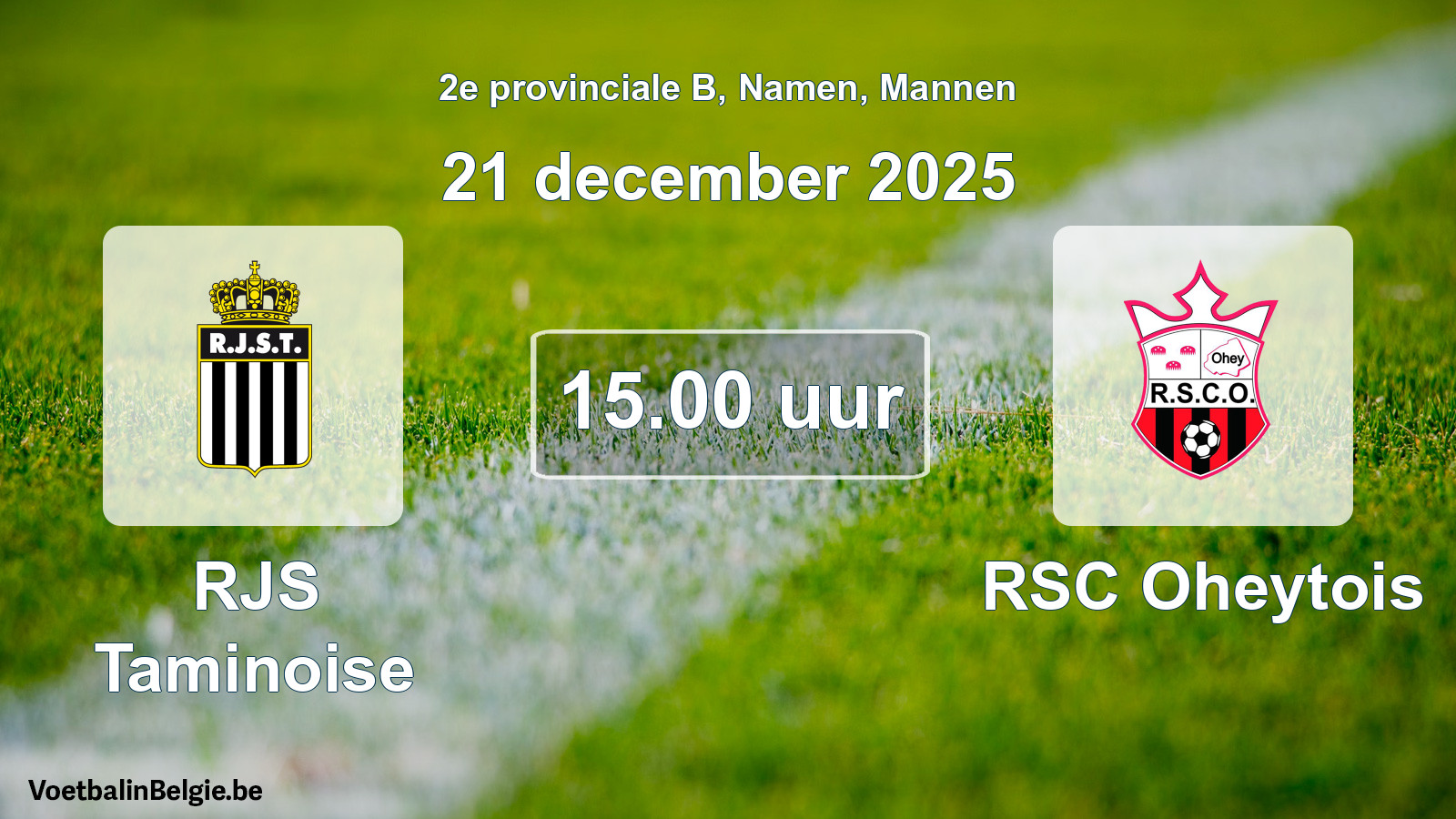 Geplantes Spiel männer-Fußball: RJS Taminoise - RSC Oheytois (21 Dezember 2025)