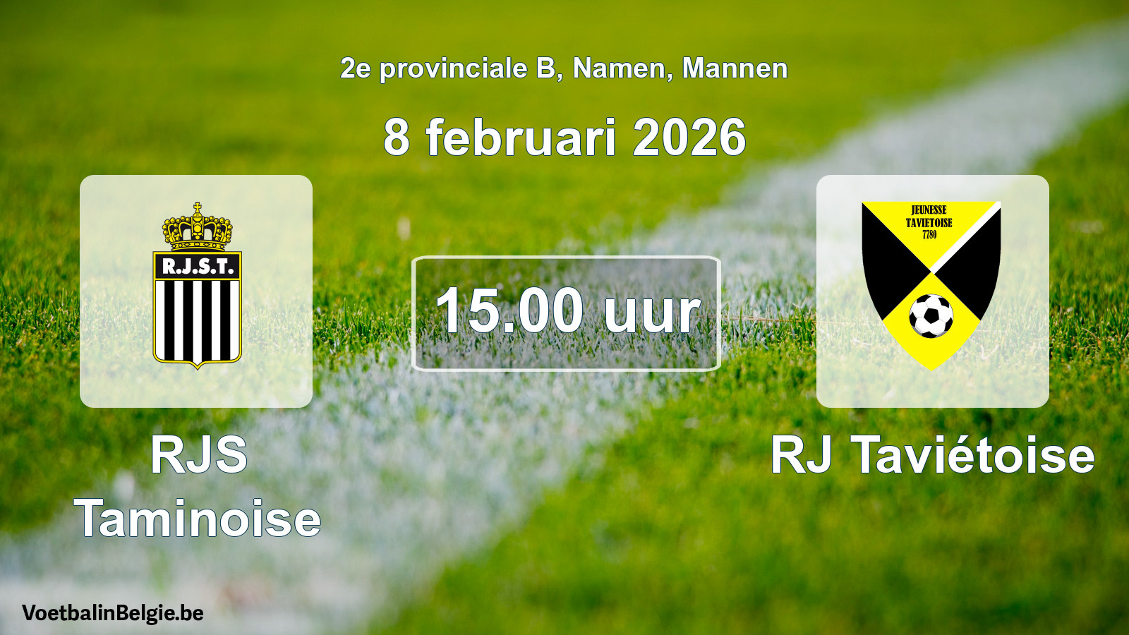 Scheduled match men football: RJS Taminoise - RJ Taviétoise (8 February 2026)
