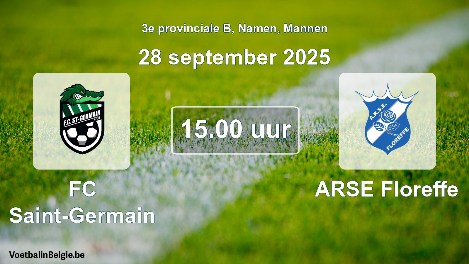 Scheduled match men football: FC Saint-Germain - ARSE Floreffe (28 September 2025)