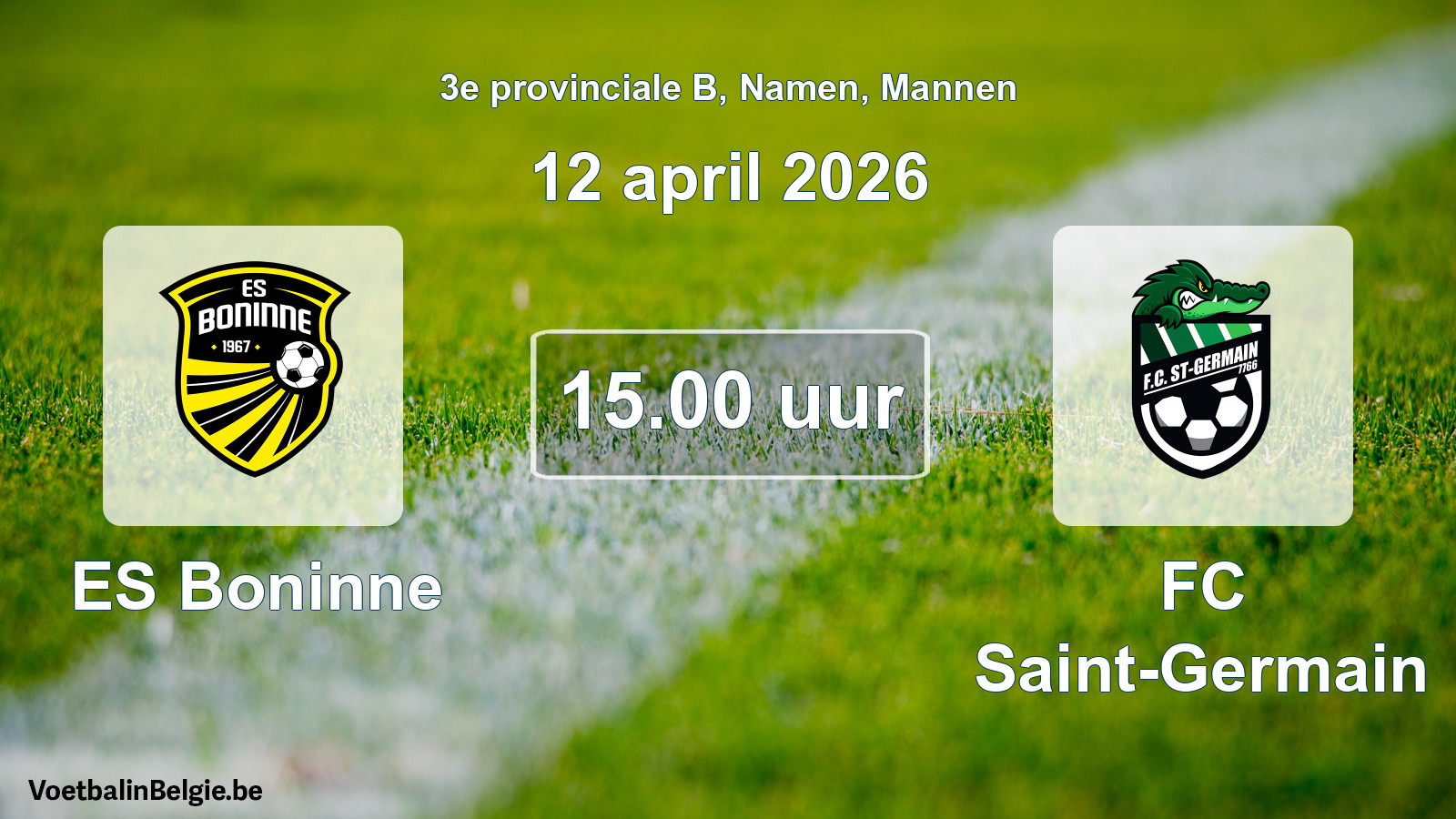 Geplantes Spiel männer-Fußball: ES Boninne - FC Saint-Germain (12 April 2026)