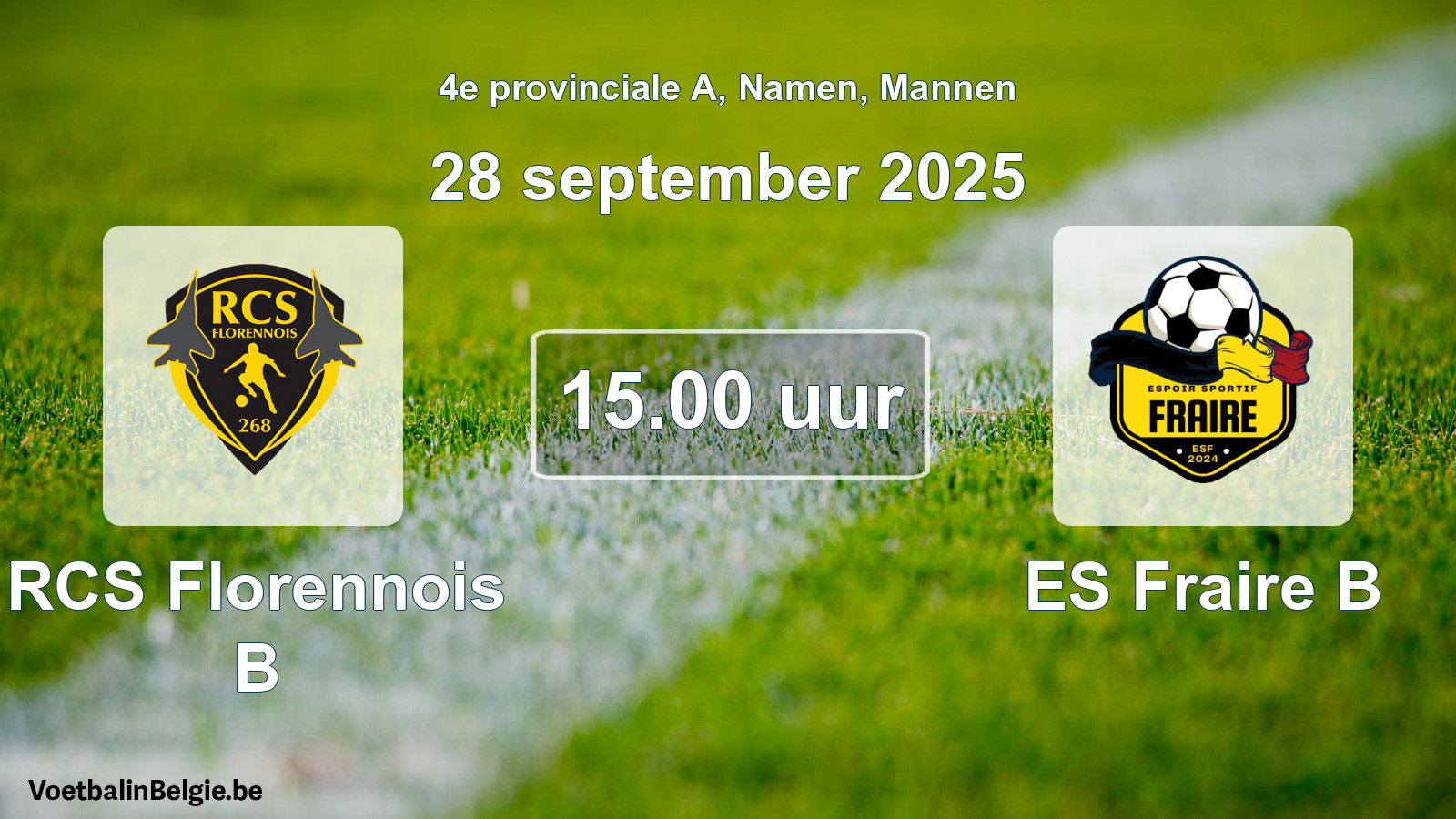 Geplantes Spiel männer-Fußball: RCS Florennois B - ES Fraire B (28 September 2025)