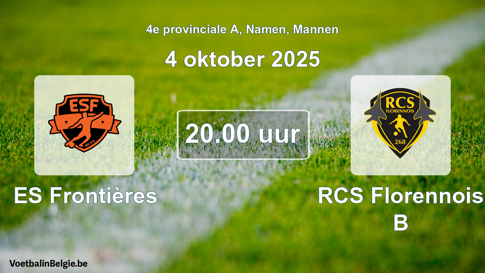 Scheduled match men football: ES Frontières - RCS Florennois B (4 October 2025)