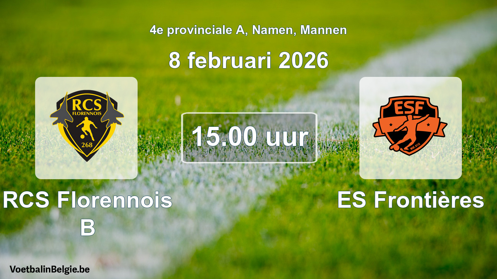 Scheduled match men football: RCS Florennois B - ES Frontières (8 February 2026)