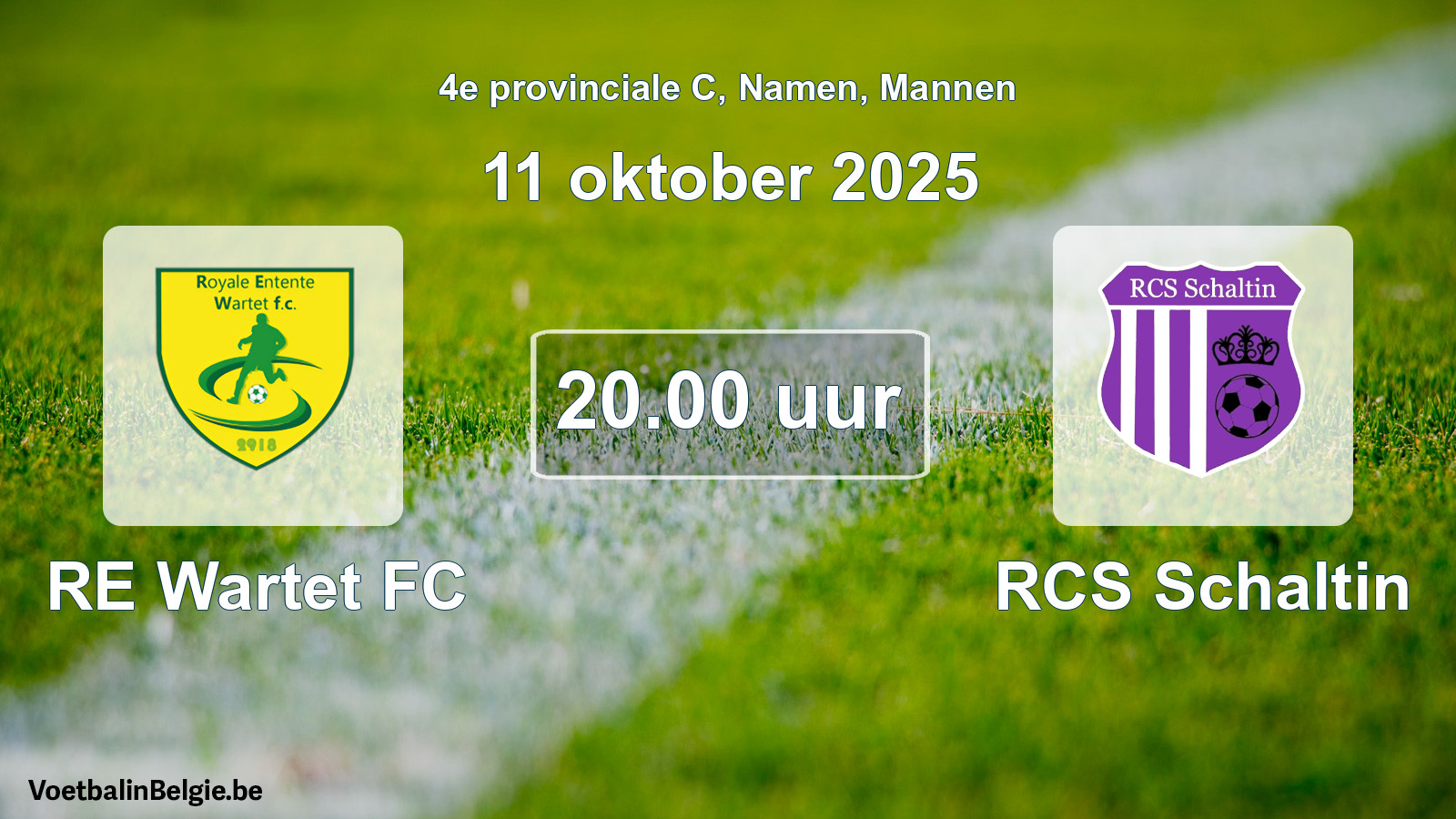 Scheduled match men football: RE Wartet FC - RCS Schaltin (11 October 2025)